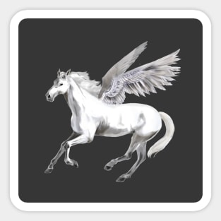 White beautiful horse Sticker